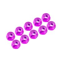 Nuts M3 Nylon (10) (UR1502) Ultimate Racing Pink