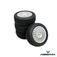Absima 1:10 Wheel Set ""Rallye Street Design"" white (4)