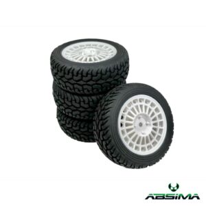 Absima 1:10 Wheel Set ""Rallye Street Design"" white (4)