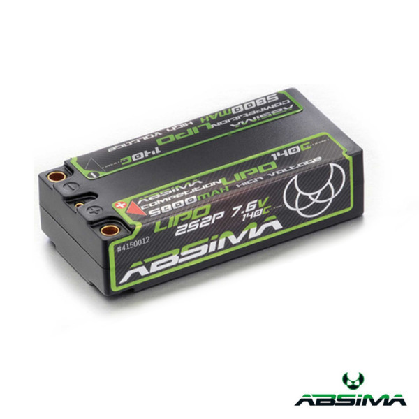 5800mAh 140C 7.6V 2S Competition Shorty LiPo Battery "ABSIMA" (5mm, 220g)