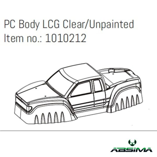 Absima Goat Unpainted Lexan Body