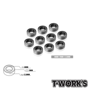 Kuullaager 4x7x2.5mm (10) (BB-4725) T-Work's