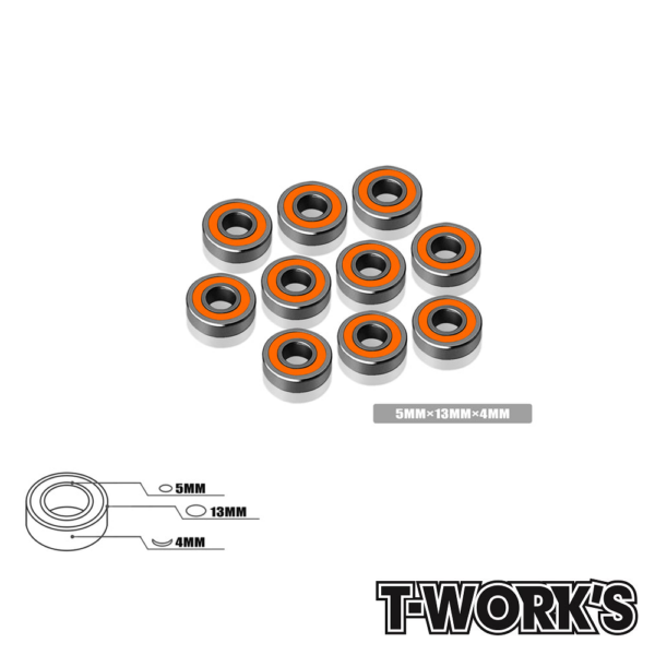 Kuullaager 5x13x4mm (10) (BB-5134) T-Work's