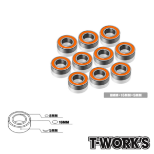 Ball Bearing 8x16x5mm (10) (BB-8165) T-Work's