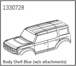 Absima Body Shell blue (w/o attachments) - BronX