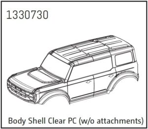 Absima Body Shell transparent (w/o attachments) - BronX