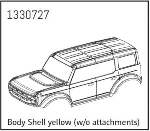 Absima Body Shell yellow (w/o attachments) - BronX