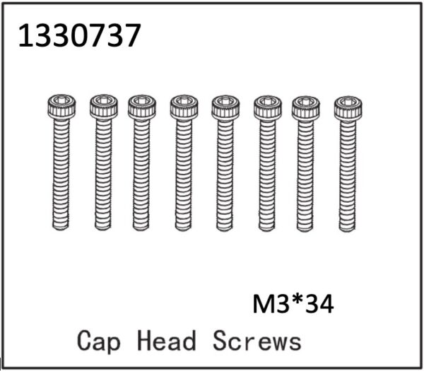 Absima Button Head Screws M3*34 (8) - BronX