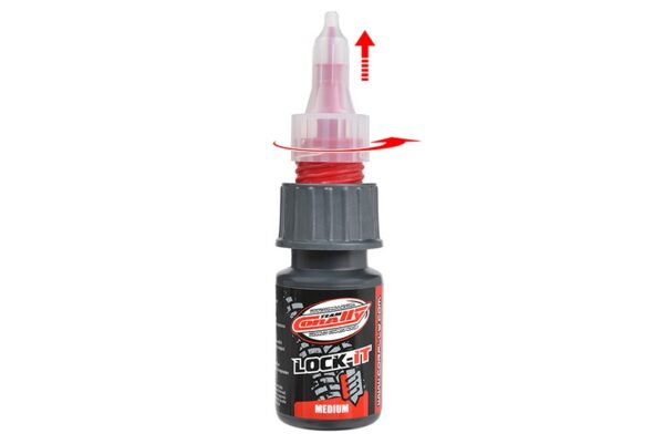 Team Corally Lock-it 200 Screw Fix Medium Red 10gr