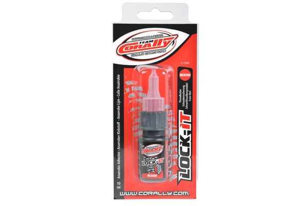 Team Corally Lock-it 200 Screw Fix Medium Red 10gr