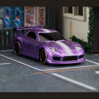 Turbo Racing 1/76 C61 RC Drift Car RTR (1) Purple