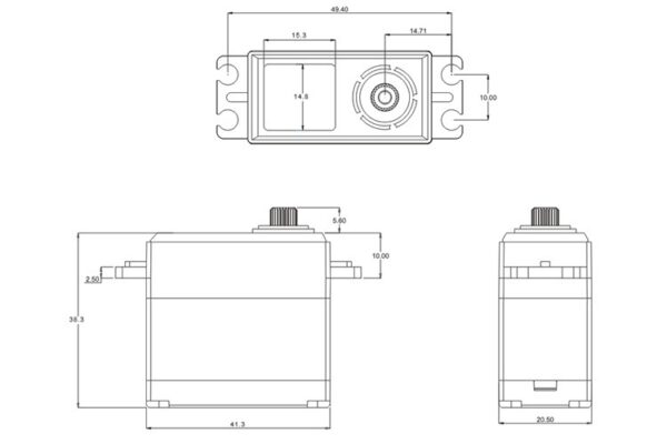 SRT CH6020 HV (0.09s/20.0kg/8.4V) Coreless Servo