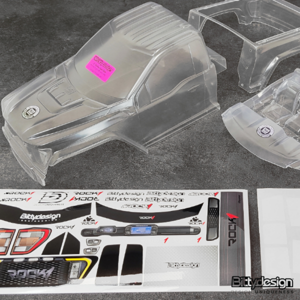 ROCK1 clear body set for Vanquish VS4-10 Phoenix/Fordyce 1/10 Rock Crawler, Pre-Cut (BDCR-RK1-VS4)