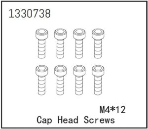 Absima Cap Head Screws M4*12 (8) - BronX