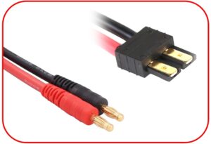 Charging Cable 4mm Bullet Plug suitable for Traxxas 300mm