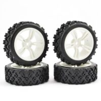 Fastrax 1/10th Rally Block Tire on Touring 5-Spoke Wheel - (4)