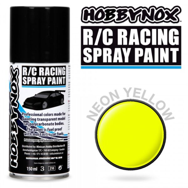 Hobbynox Neon Yellow R/C Racing Spray Color 150 ml