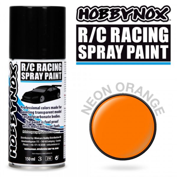 Hobbynox Neon Orange R/C Racing Spray Color 150 ml
