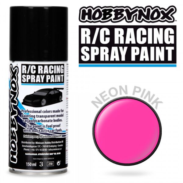 Hobbynox Neon Pink R/C Racing Spray Paint 150 ml