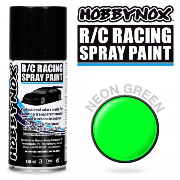 Hobbynox Neon Green R/C Racing Spray Color 150 ml