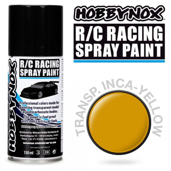 Hobbynox Transparent Inca Yellow R/C Racing Spray Color 150 ml