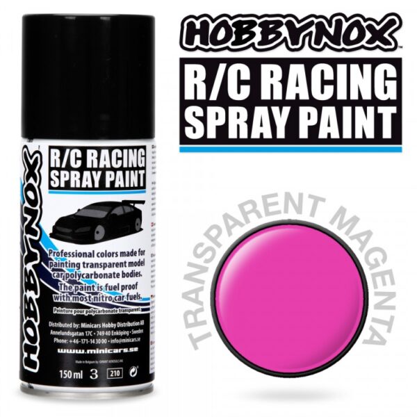 Hobbynox Transparent Magenta R/C Racing Spray Color 150 ml