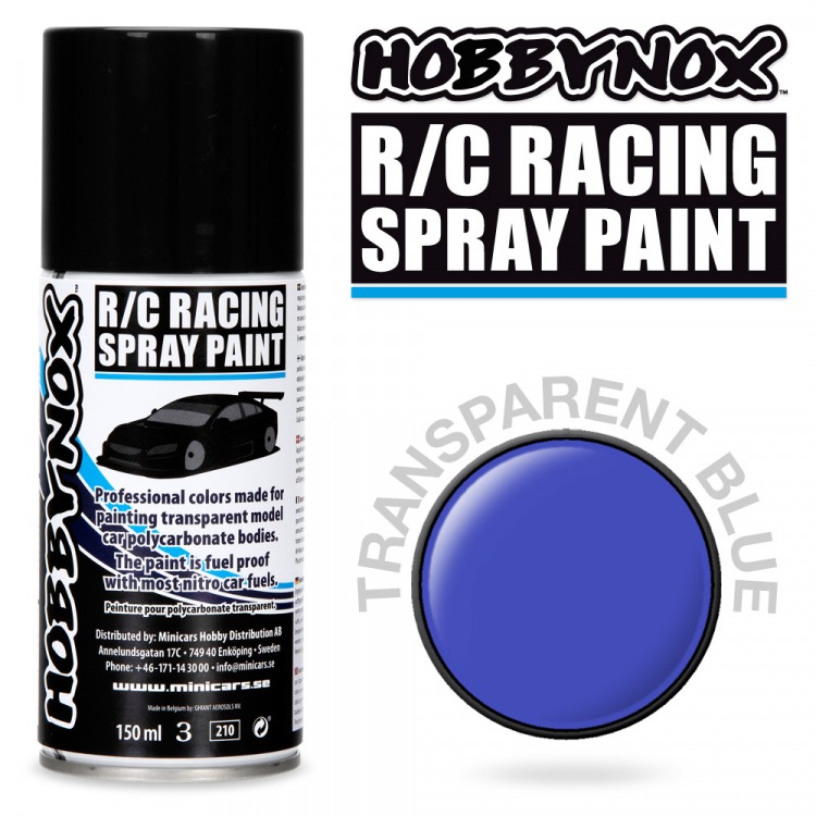 Hobbynox Transparent Dark Blue R/C Racing Spray Color 150 ml