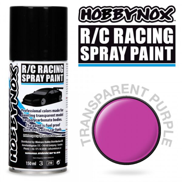Hobbynox Transparent Purple R/C Racing Spray Color 150 ml