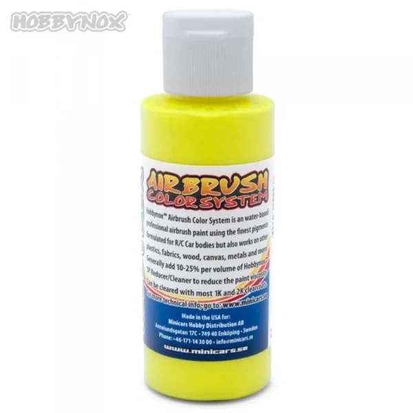 Hobbynox Airbrush Color Neon Yellow 60ml (HN25000)