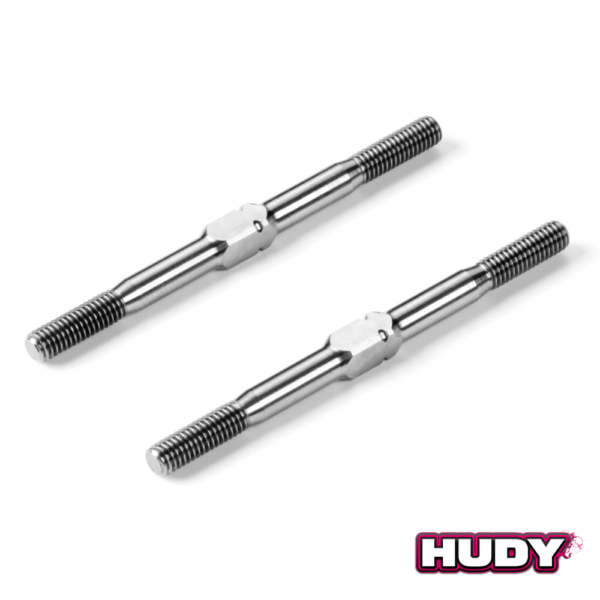 HUDY Adjustable Turnbuckle 45mm M3 L/R - Titanium (2) (992345)