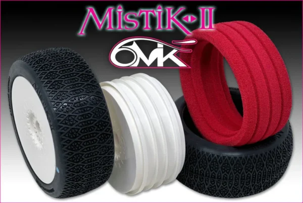 6Mik Mistik II (Inter) 1/8 Buggy Non-glued Tires (2) (TKU22I)