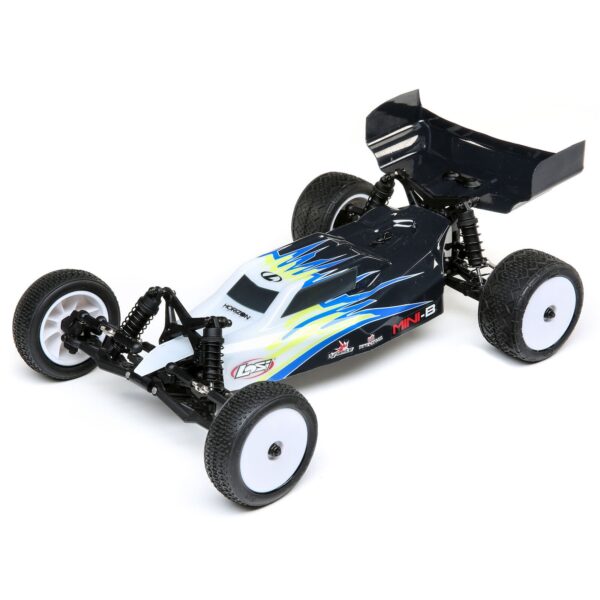 Losi 1:16 Mini-B 2WD Buggy Brushed RTR, Black/White