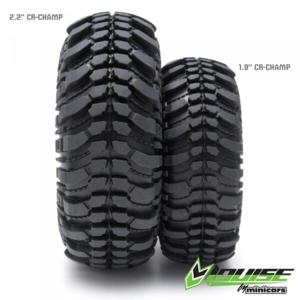 Louise Tire & Wheel CR-CHAMP 1.9" - Chrome Black Spoke Rim / Mounted (2)
