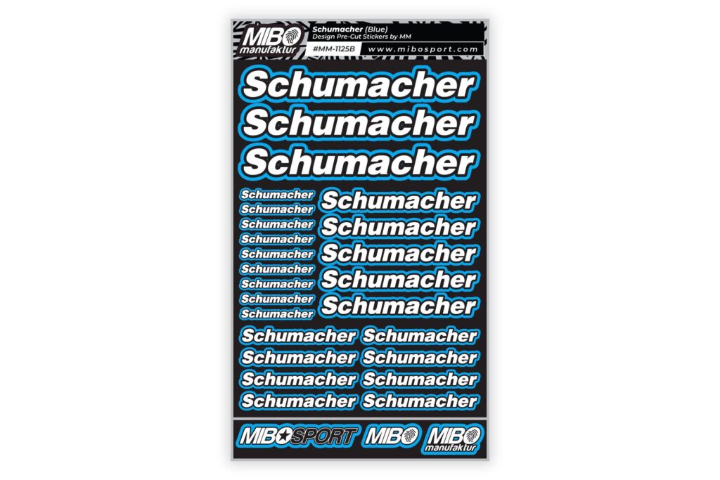 Schumacher Design Pre-Cut Stickers by MM (A5) Sinine