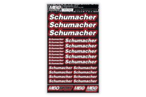 Schumacher Design Pre-Cut Stickers by MM (A5) Punane