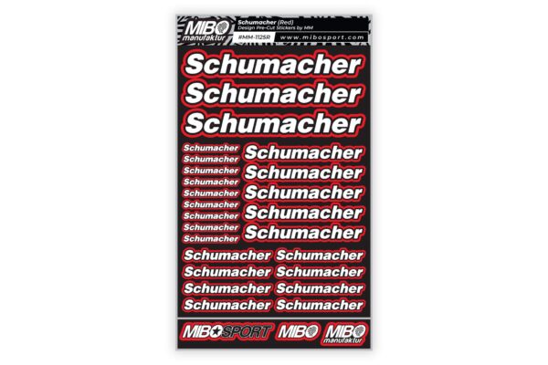 Schumacher Design Pre-Cut Stickers by MM (A5) Punane