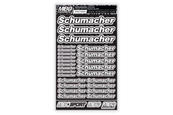 Schumacher Design Pre-Cut Stickers by MM (A5) Valge