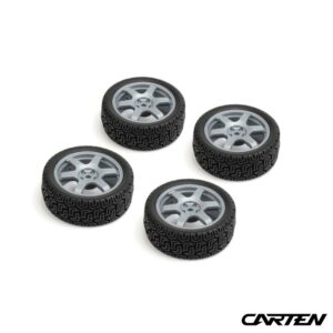 1/10 Rally Tires 6 Spoke wheel-Gray /ET-0mm (4) (NHA486) Carten