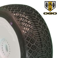 Ogo CHESTE (Clay) 1/8 Buggy Wheels, Inserts, White Rims (2) Unglued (0103GCW)