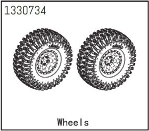 Absima Pre-mounted Tires (2) - BronX