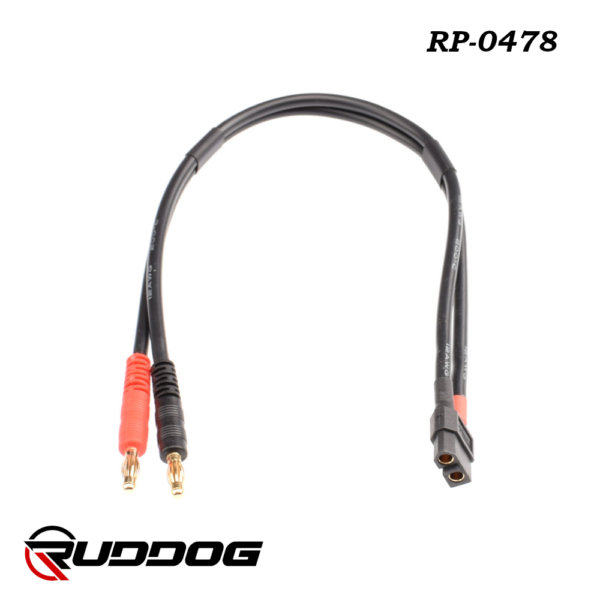 RUDDOG Power Supply Connector Wire 30cm (XT60 to 4mm Bullet Plug)