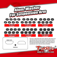 Washer For Suspension Arm AL 3x10mm (36) T-Work's