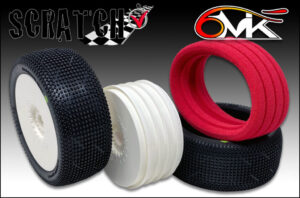 6Mik "Scratch" Tyres glued on rims - Inter compound (pair)