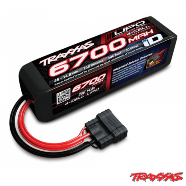6700mAh 25C 14.8v 4S LiPo Battery Traxxas ID