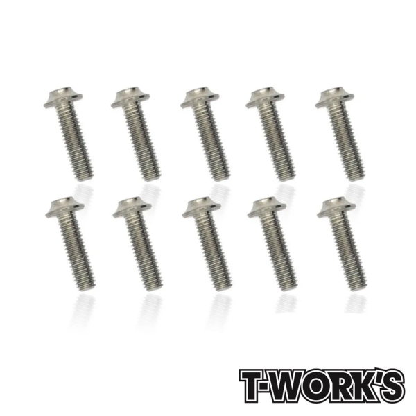 Screws M3x12mm Titanium Hex Socket UFO Head Screw (10) T-Work's