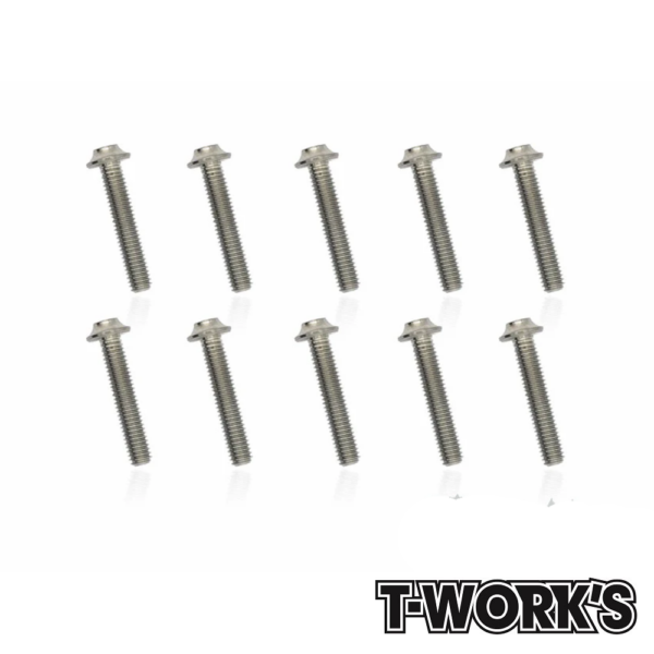 Screws M3x16mm Titanium Hex Socket UFO Head Screw (10) T-Work's