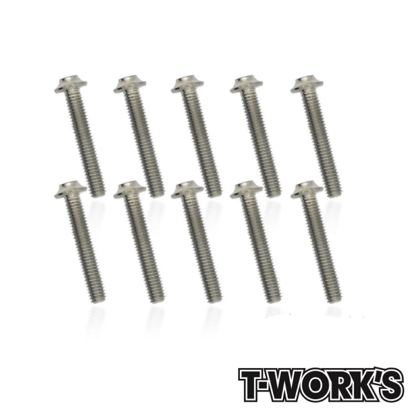 Screws M3x20mm Titanium Hex Socket UFO Head Screw (10) T-Work's