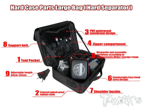 T-Work's Hard Case Parts Large Bag (Hard Separator)