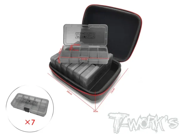 T-Work's Compact Hard Case with 7pcs. of 10 Case Hardware Storage Boxes