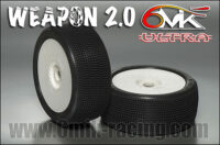 6Mik "Weapon 2.0" Tyres glued on rims - CS compound (pair)